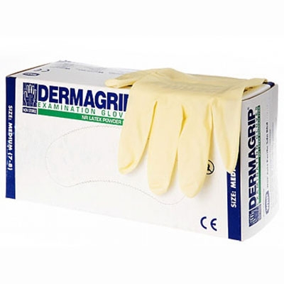 Перчатки Dermagrip L (8-9)  100 шт Латекс